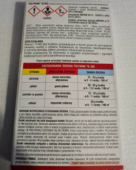 POLYRAM 70WG, grzyb,zaraza ziemniaka, mączniak, alternarioza,parch jabłoni