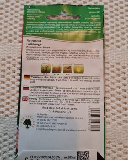 pietruszka Berlińska typ HALBLANGE,nasiona otoczkowane ok 300szt