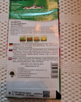 rzodkiewka 18 dniowa  De dix-huit jours, ok 300 nasion