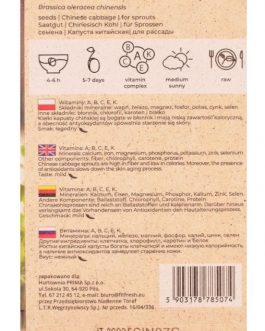 nasiona na kiełki  KAPUSTA CHIŃSKA , łagodne